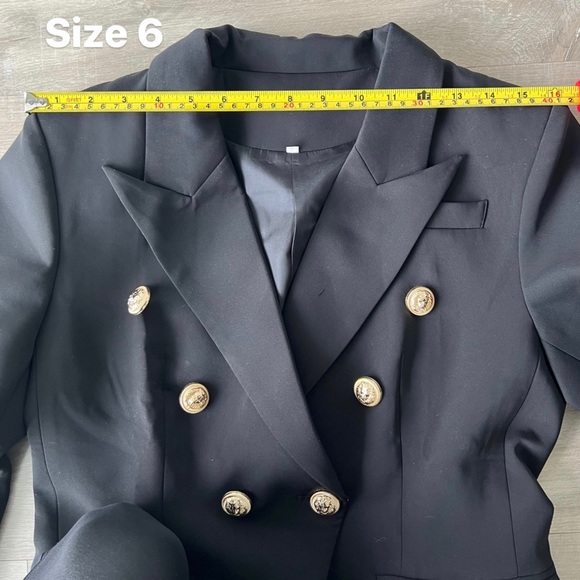 Black Slim Fit Blazer - Picture 9 of 11